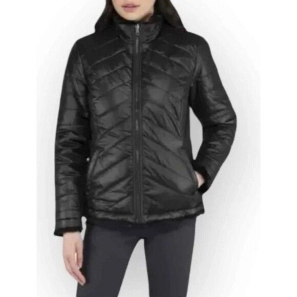 NWT Nicole Miller Original Reversible Faux Fur Jacket, Black, Large - Picture 2 of 2